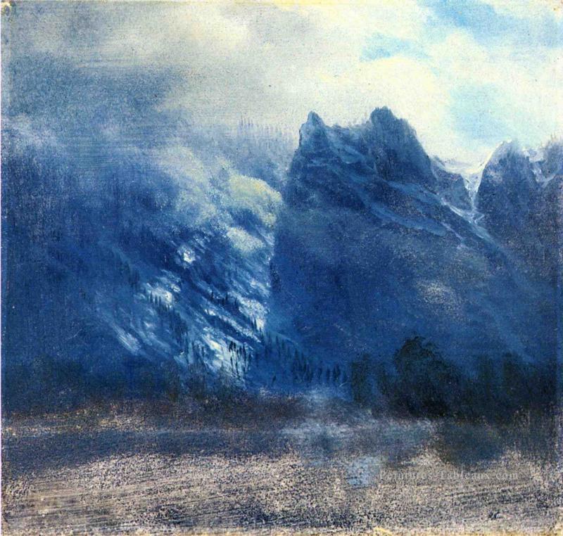 Vallée de Yosemite Twin Peaks Albert Bierstadt Peintures à l'huile